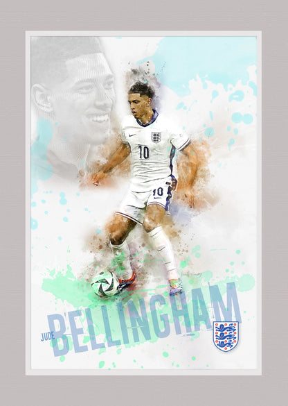 Jude Bellingham - England Football Art Print