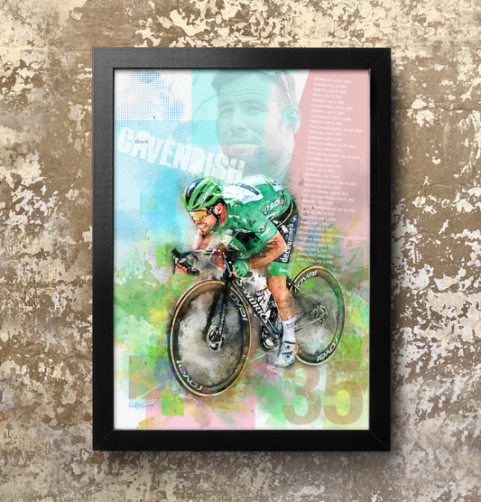 Mark Cavendish - Cycling Art Print - Option 4