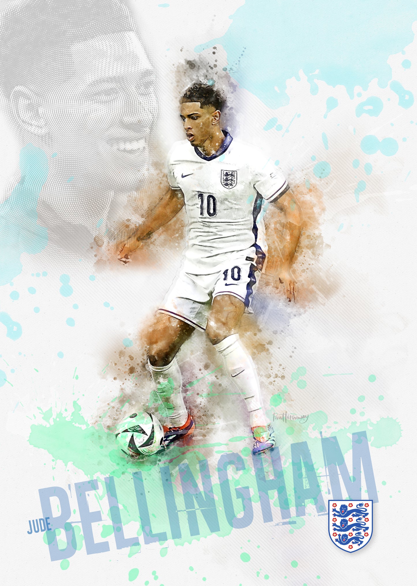 Jude Bellingham - England Football Art Print