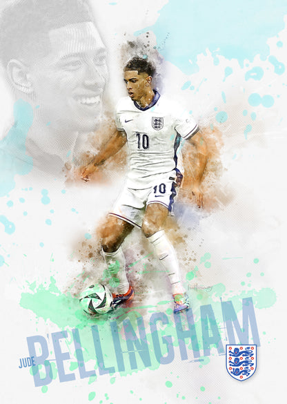 Jude Bellingham - England Football Art Print