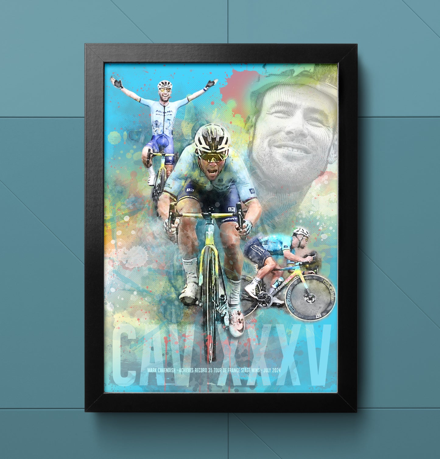 Mark Cavendish - Cycling Art Print - Option 5