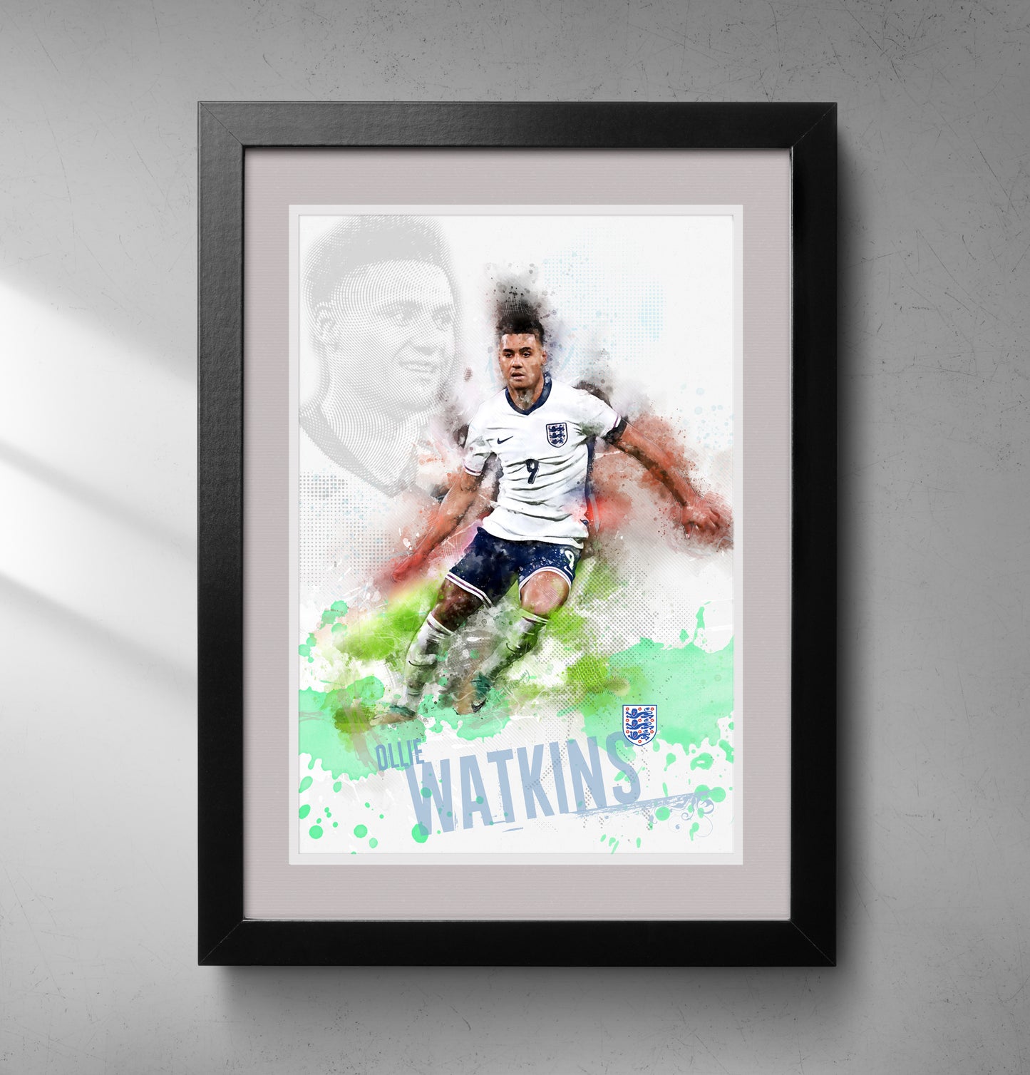 Ollie Watkins, Aston Villa & England - Football Art Print