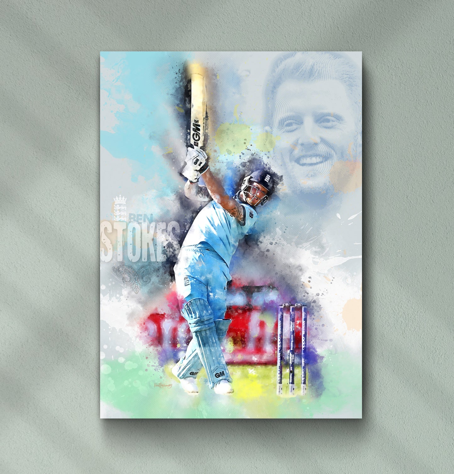 Ben Stokes - Cricket Art Print