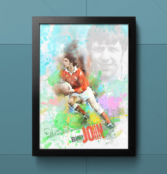 Barry John - Welsh Rugby Art Print