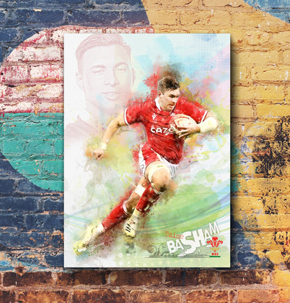taine basham rugby poster gift