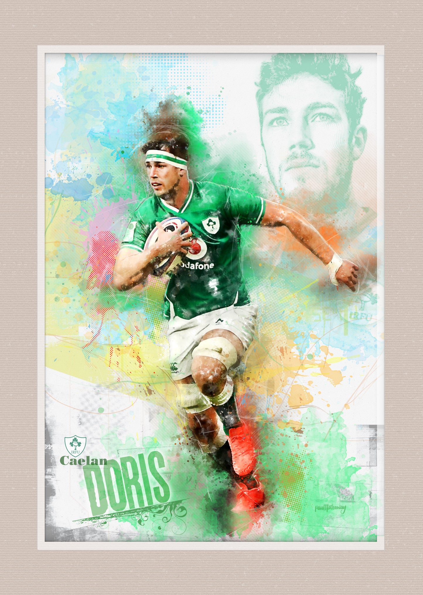 Caelan Doris - Irish Rugby Art Print