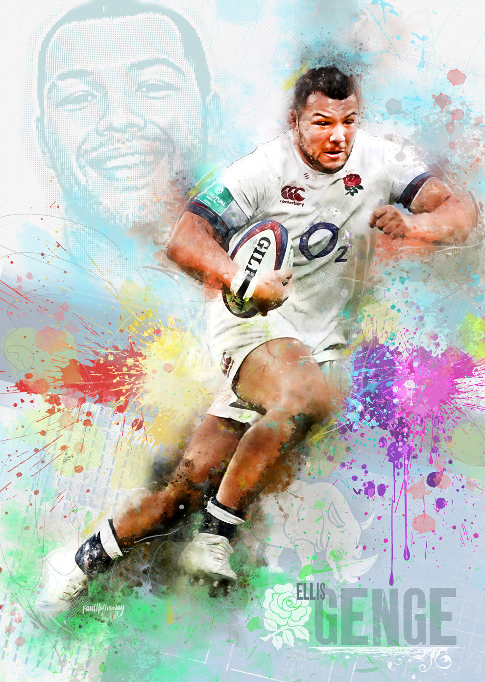 Ellis Genge - England Rugby Art Print – Arty Print Creations