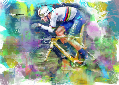 Filippo Ganna - Cycling Art Print - Option 1