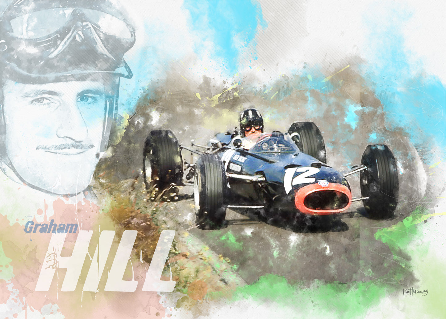 Graham Hill - Motor Racing Art Print - Option 1