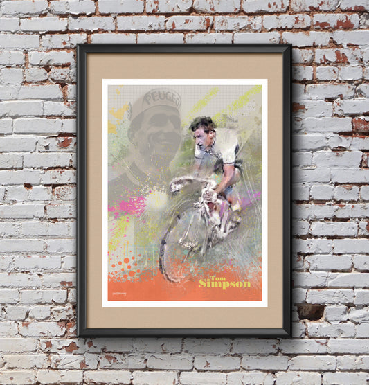 tom simpson, mont ventoux, cycling art