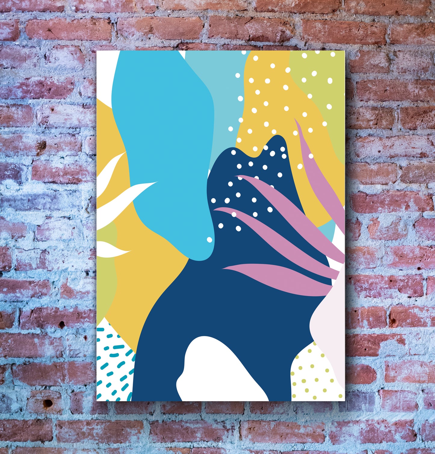 bold shapes modern art canvas print