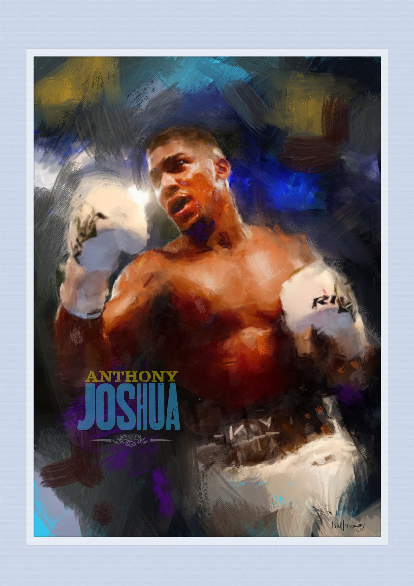 Anthony Joshua - Boxing Art Print - Option 2