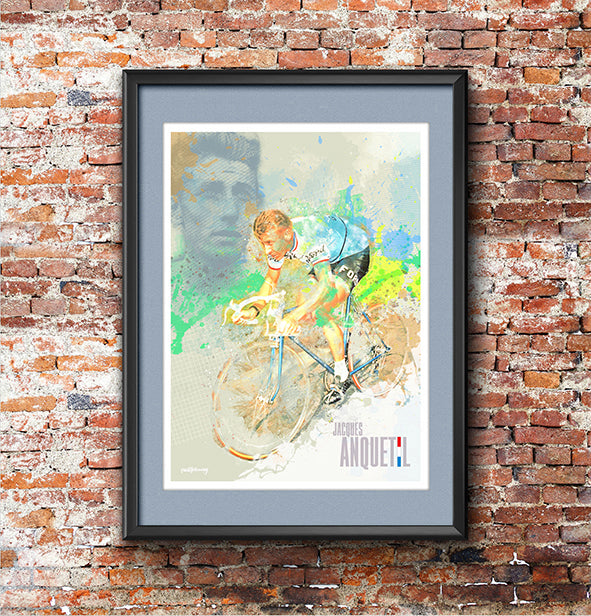 Jacques Anquetil - Cycling Art Print - Option 1