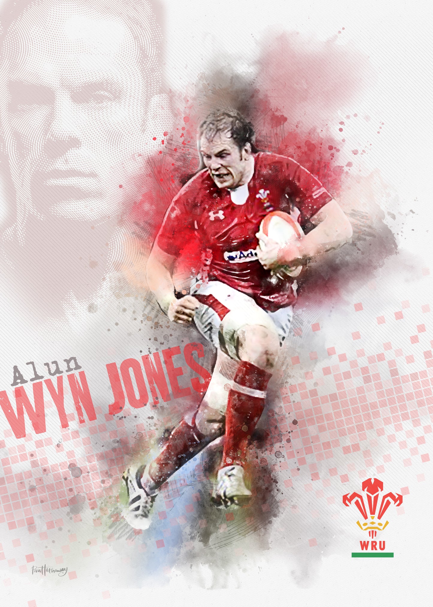 Alun Wyn Jones - Welsh Rugby Art Print