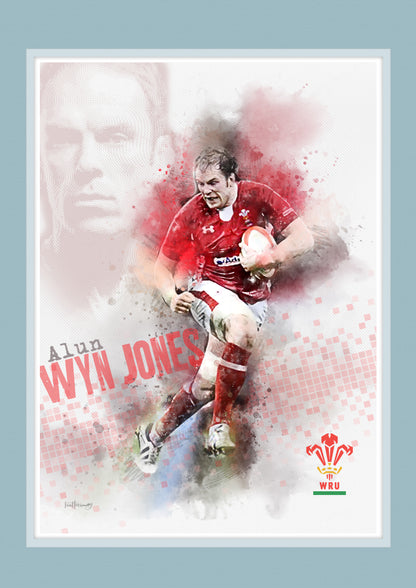 Alun Wyn Jones - Welsh Rugby Art Print