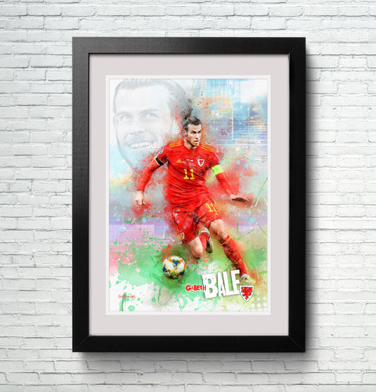 Gareth Bale, Wales - Football Art Print