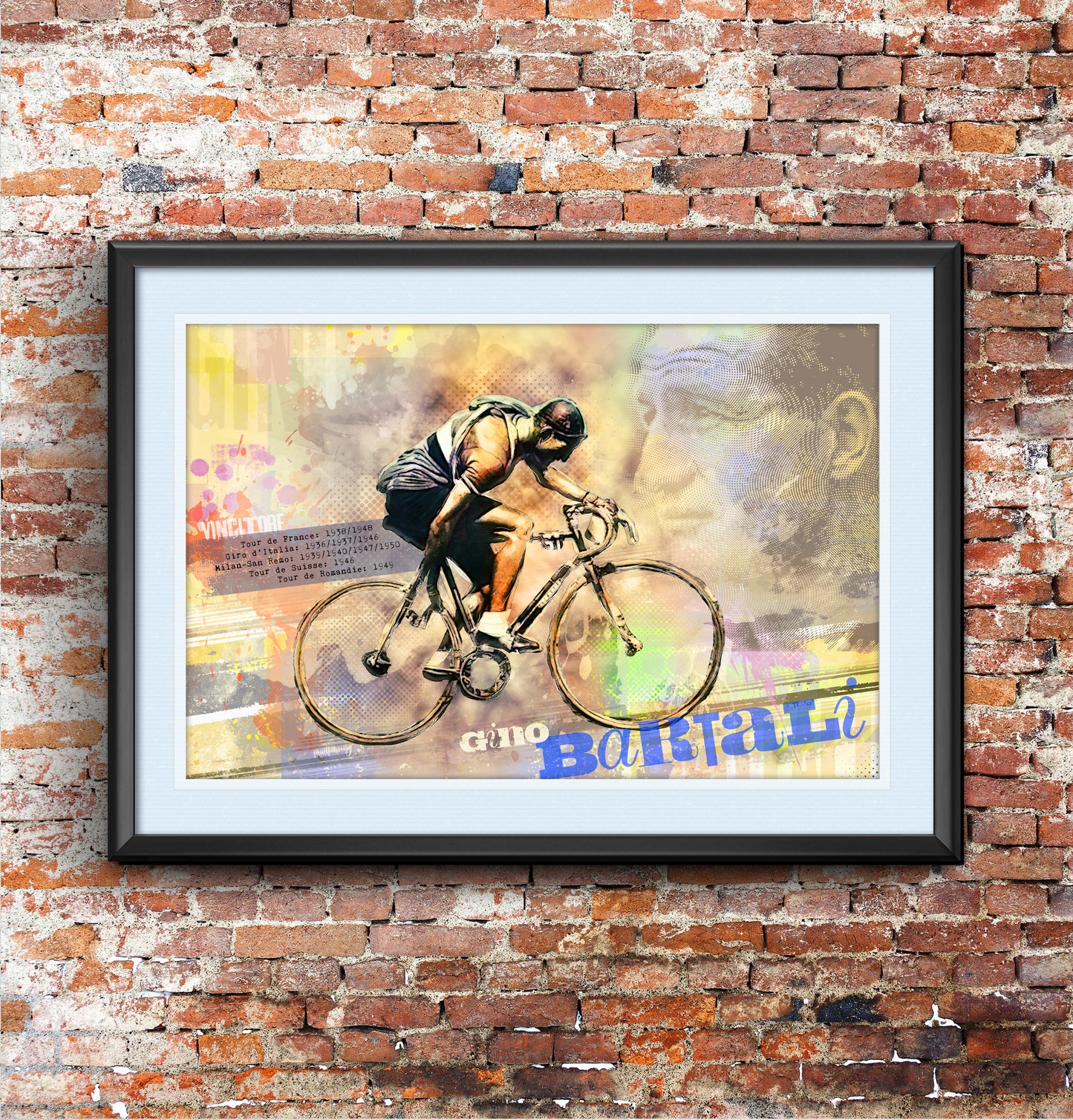 Gino Bartali - Cycling Art Print