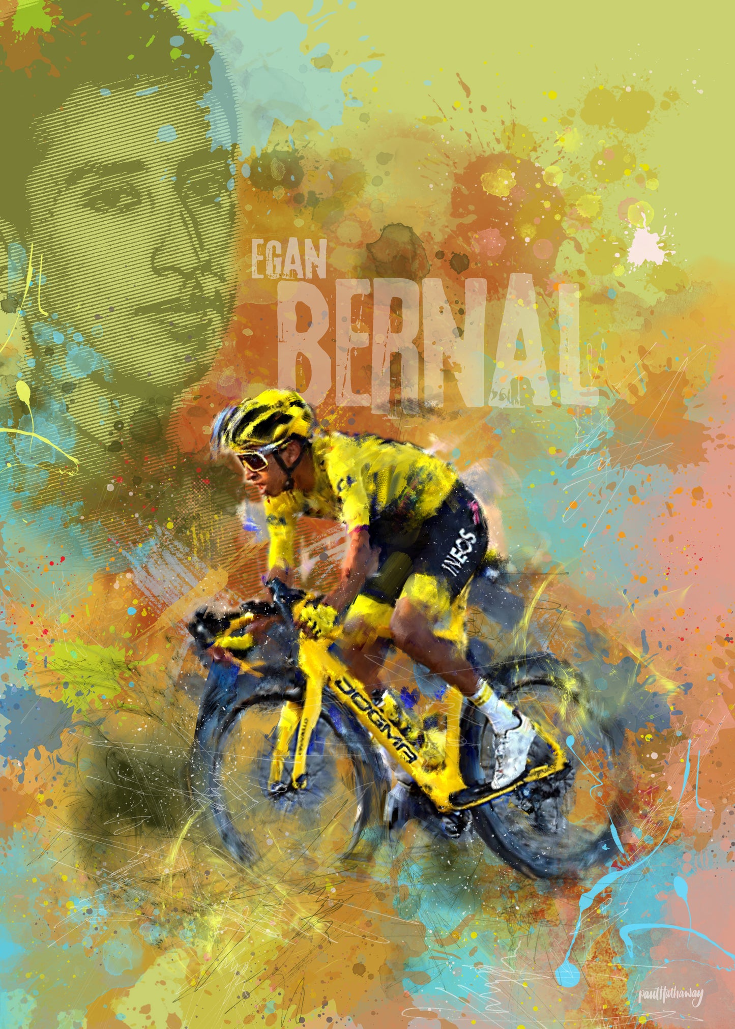 Egan Bernal - Cycling Art Print