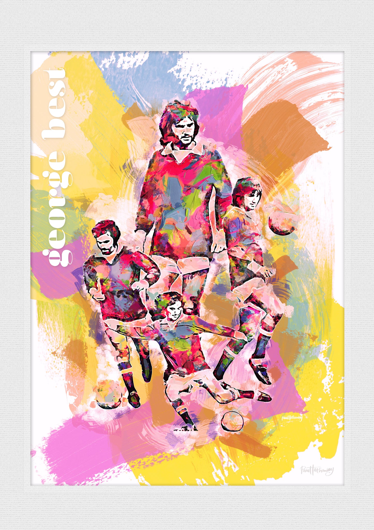 George Best, Man United - Football Art Print - Option 3