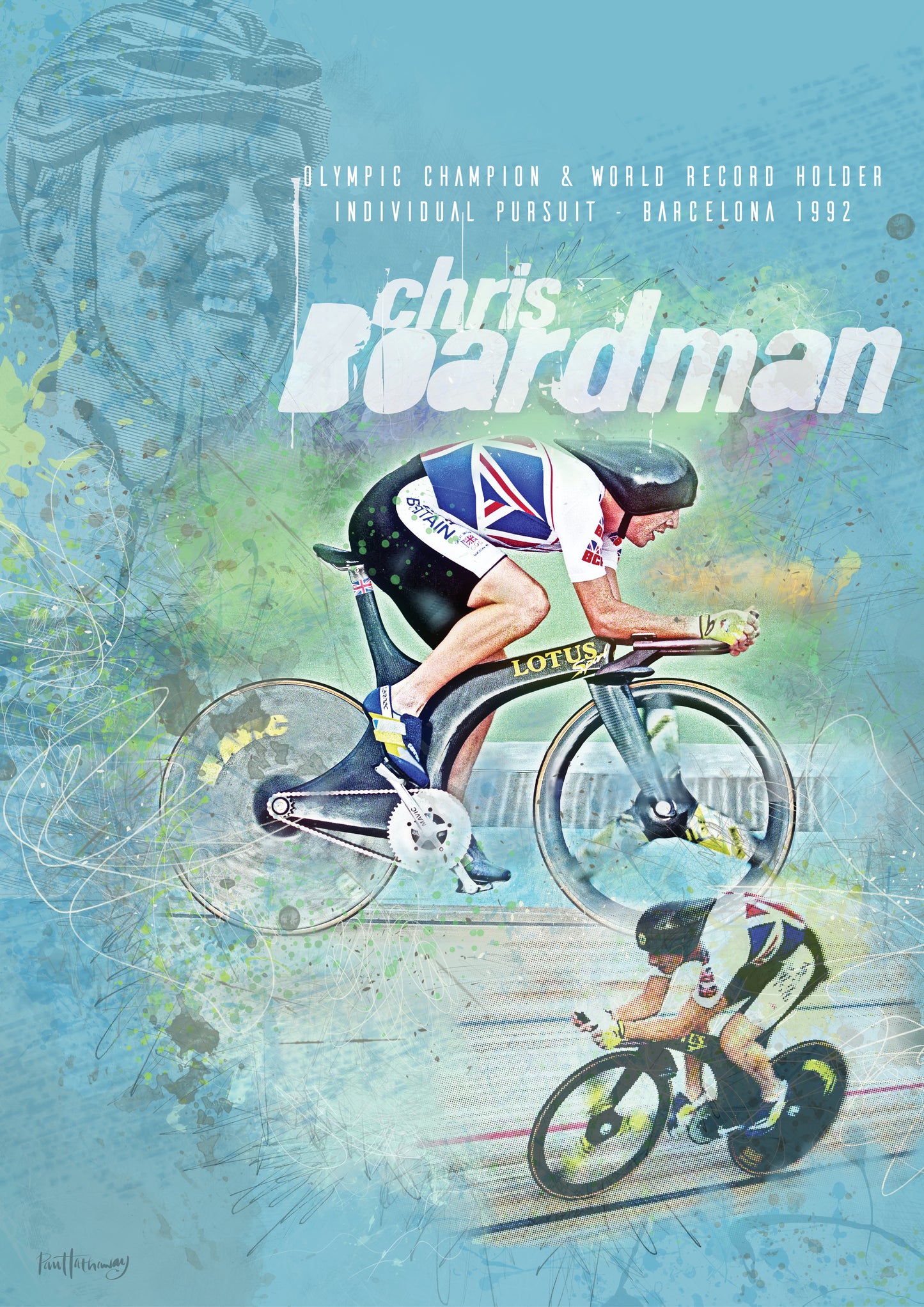 Chris Boardman - Cycling Art Print