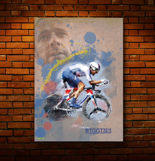 Bradley Wiggins - Cycling Art Print - Option 3