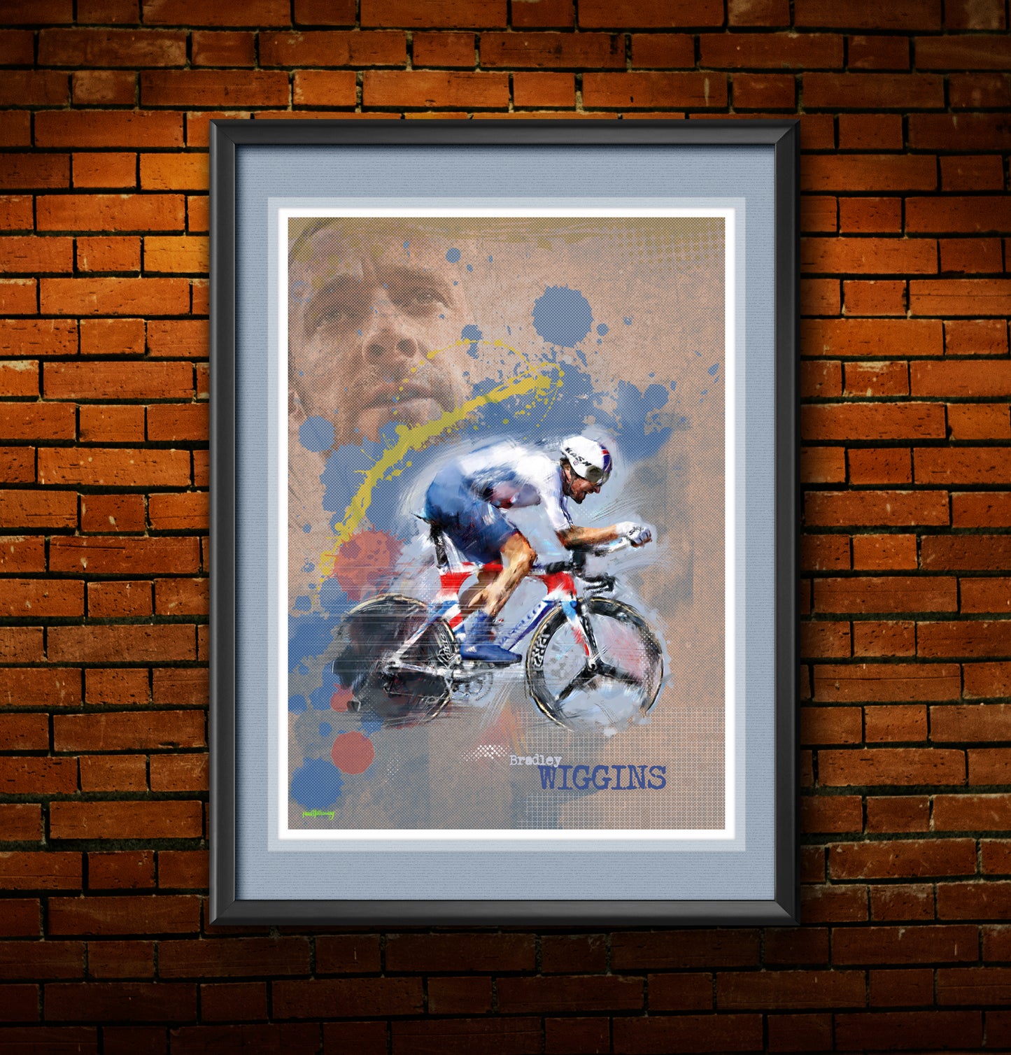 Bradley Wiggins - Cycling Art Print - Option 3