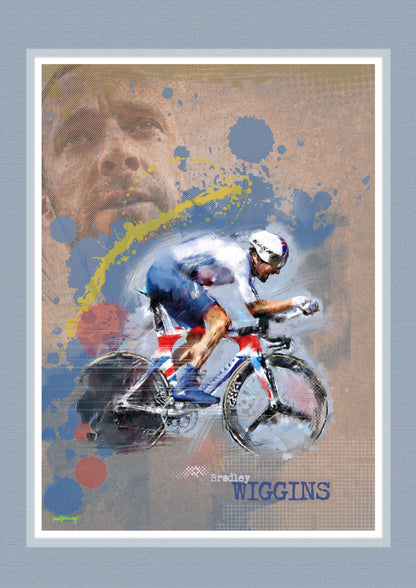 Bradley Wiggins - Cycling Art Print - Option 3