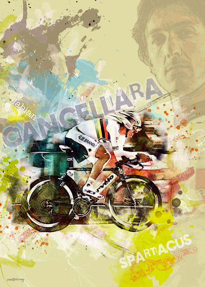 Fabien Cancellara - Cycling Art Print