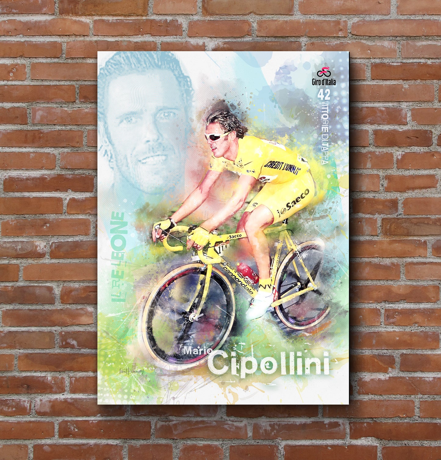 mario cipollini cycling poster