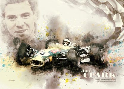 jim clark motor racing poster