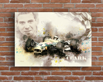 Jim Clark - Motor Racing Art Print - Option 2