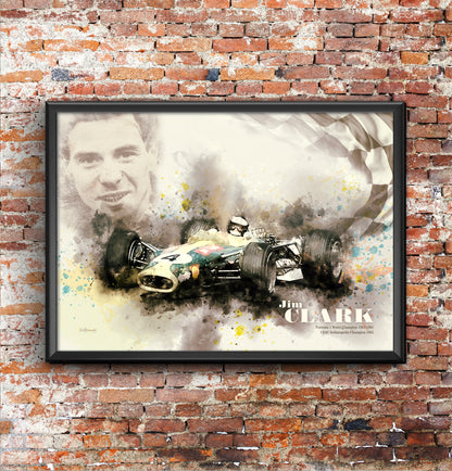 Jim Clark - Motor Racing Art Print - Option 2