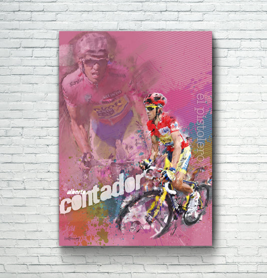 Alberto Contador - Cycling Art Print