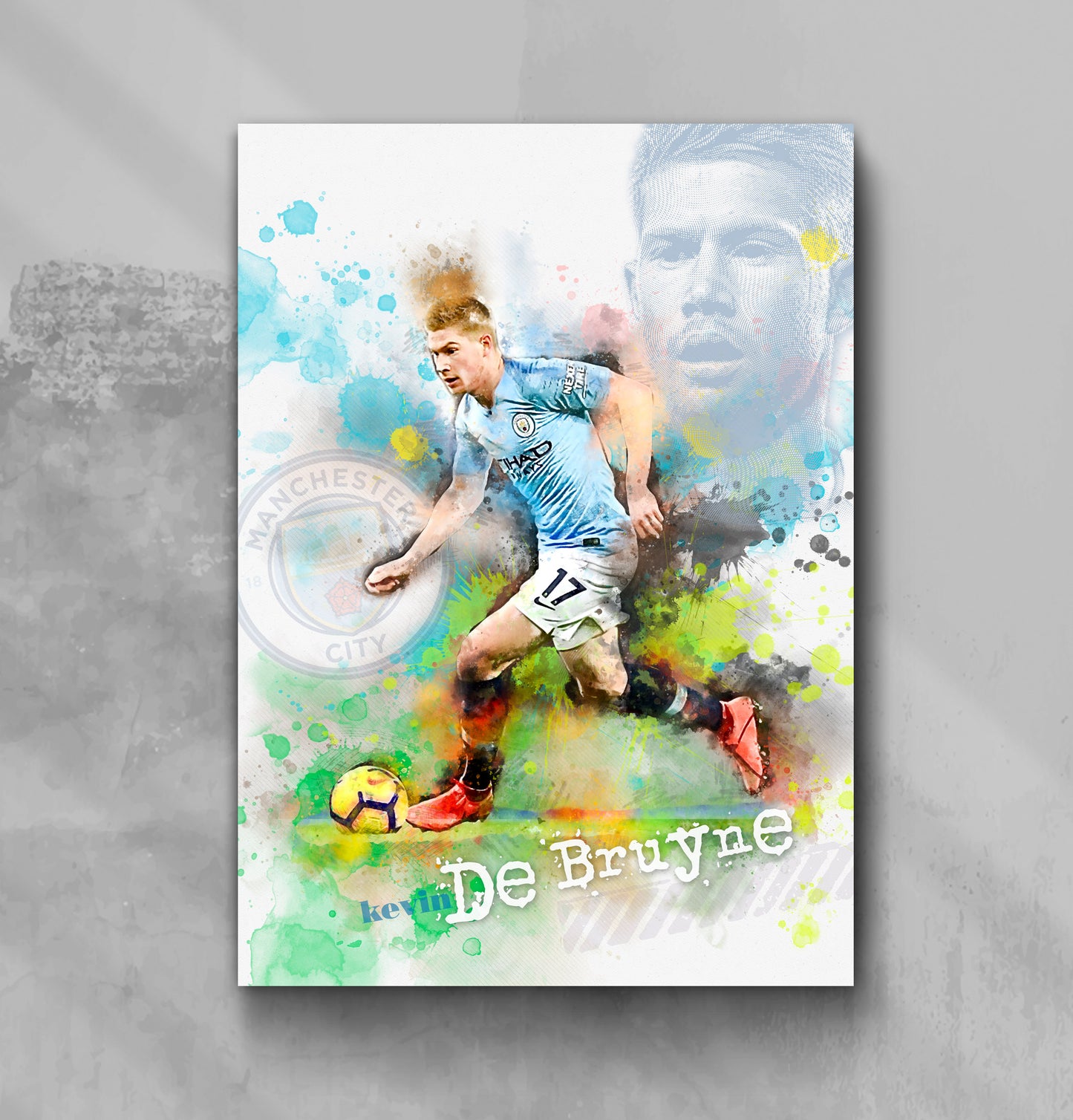 kevin de bruyne art print on canvas