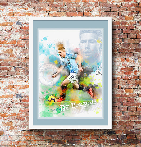 Kevin de Bruyne, Manchester City - Football Art Print