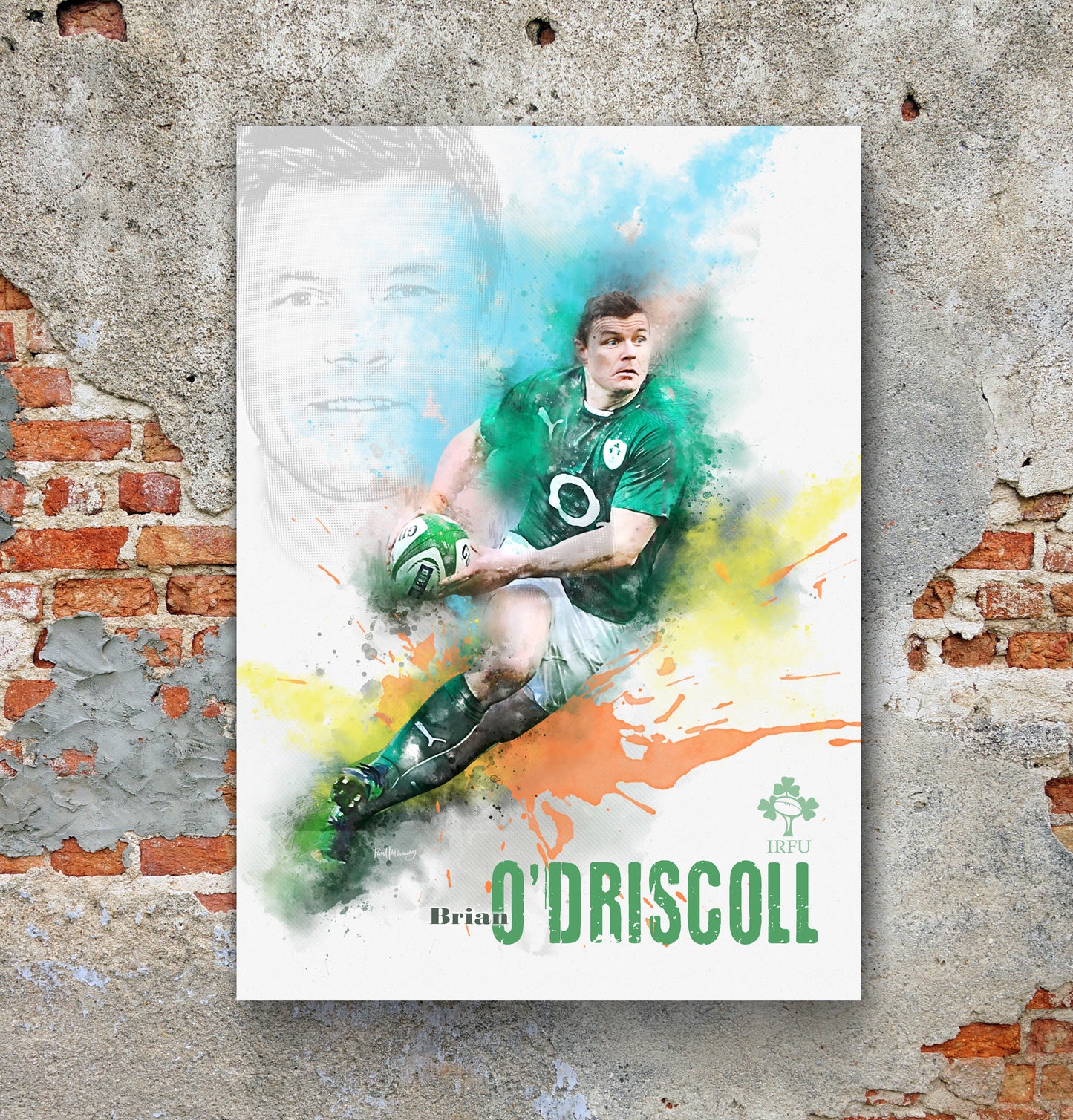 Brian O'Driscoll - Irish Rugby Art Print