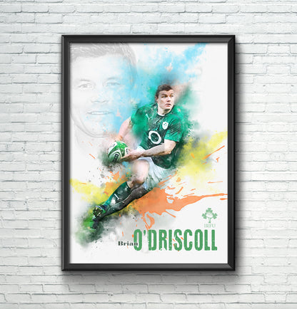 Brian O'Driscoll - Irish Rugby Art Print