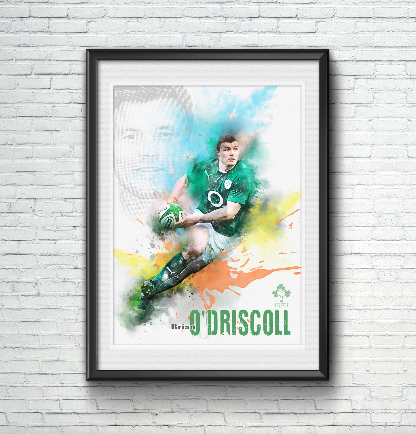 Brian O'Driscoll - Irish Rugby Art Print