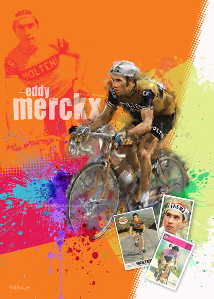 Eddy Merckx - Cycling Art Print - Option 2