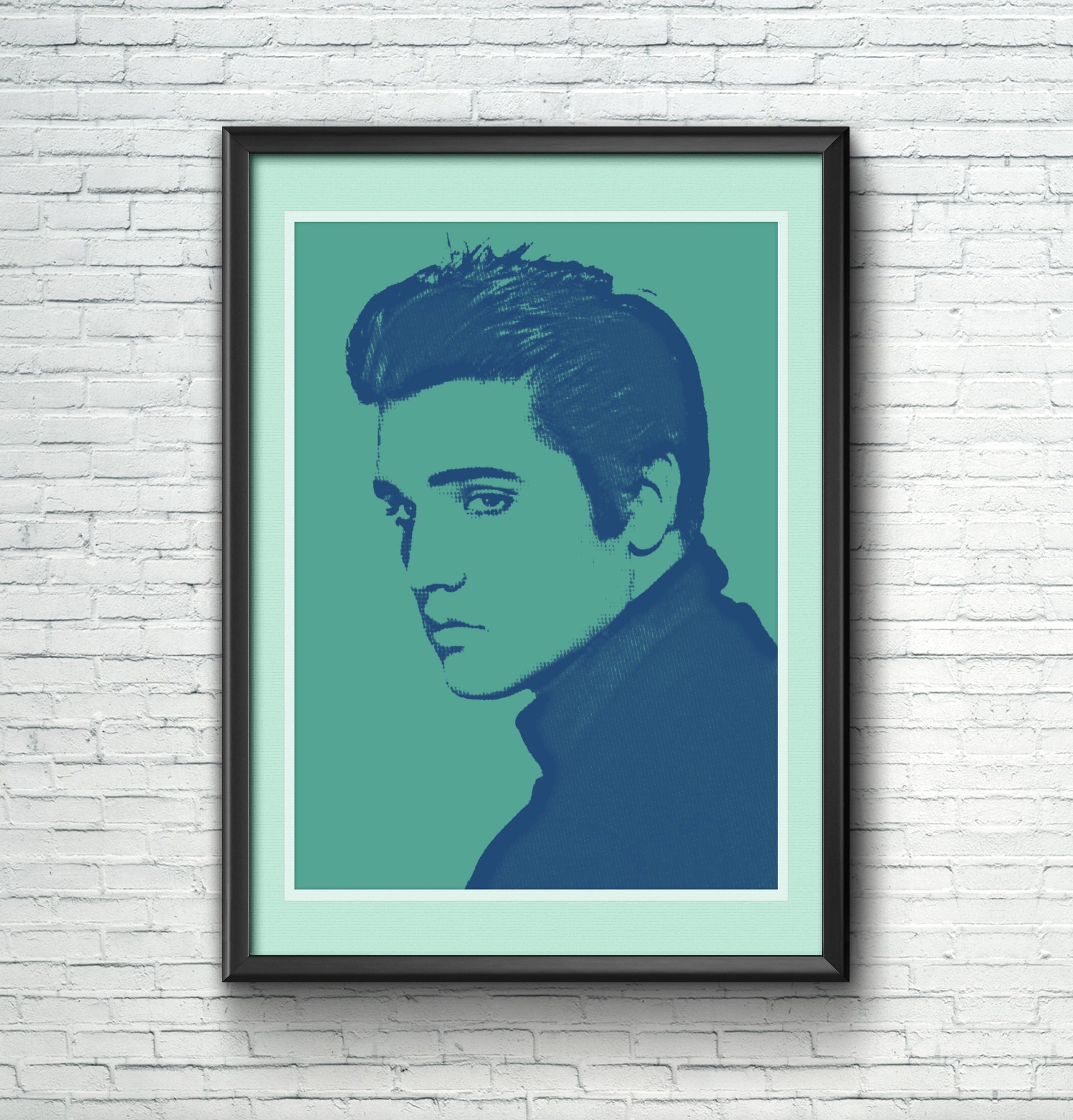 elvis portrait poster