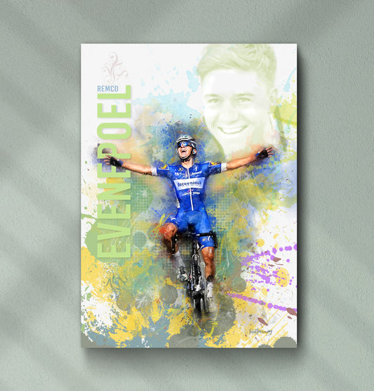 remco evenepoel cycling poster