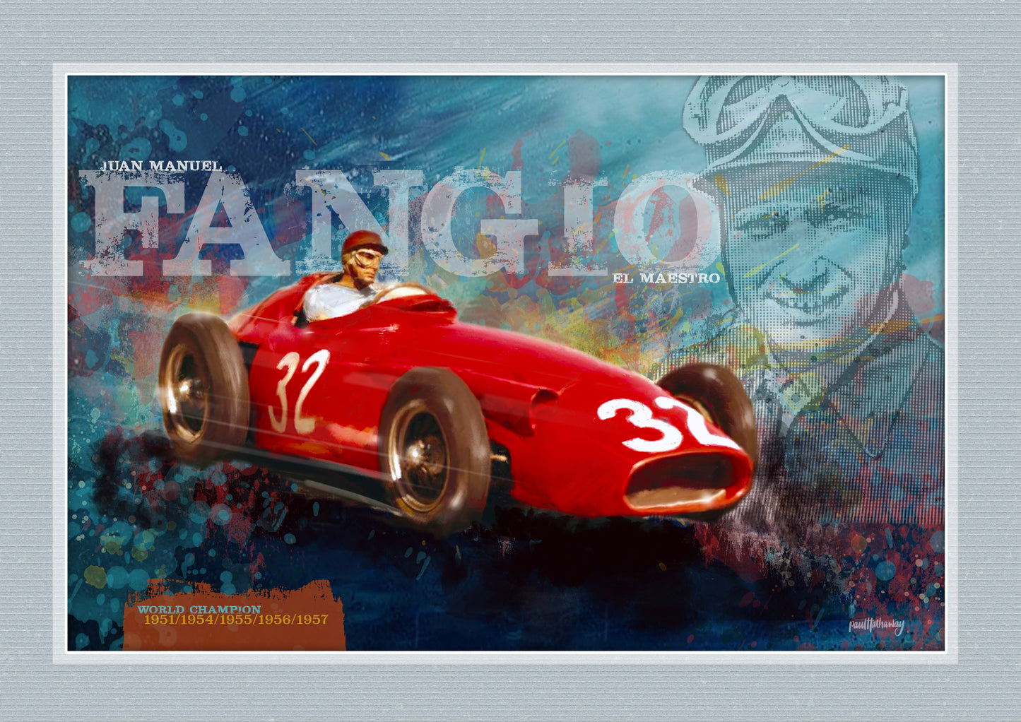 Fangio - Motor Racing Art Print