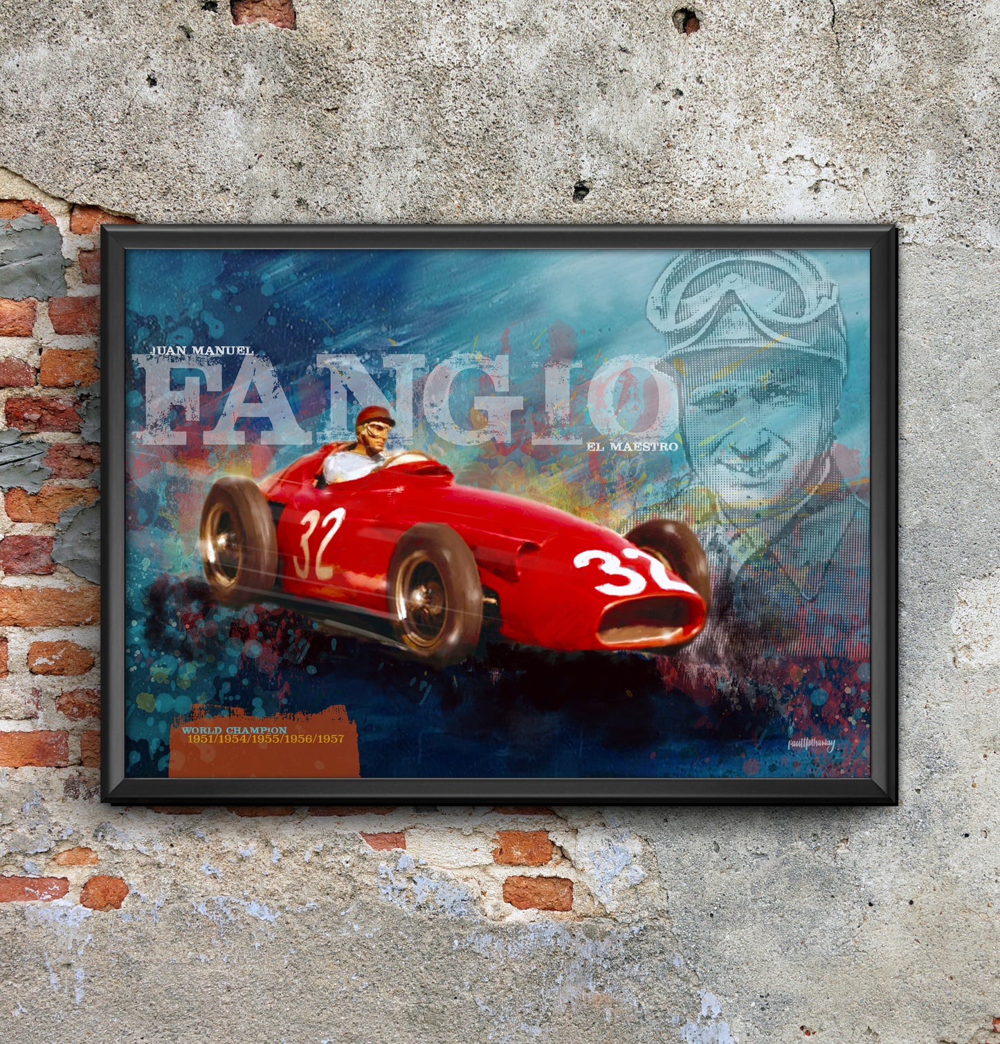 Fangio - Motor Racing Art Print