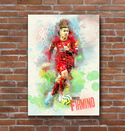 Roberto Firmino, Liverpool FC - Football Art Print