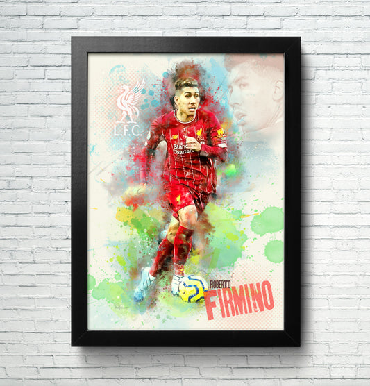 Roberto Firmino, Liverpool FC - Football Art Print