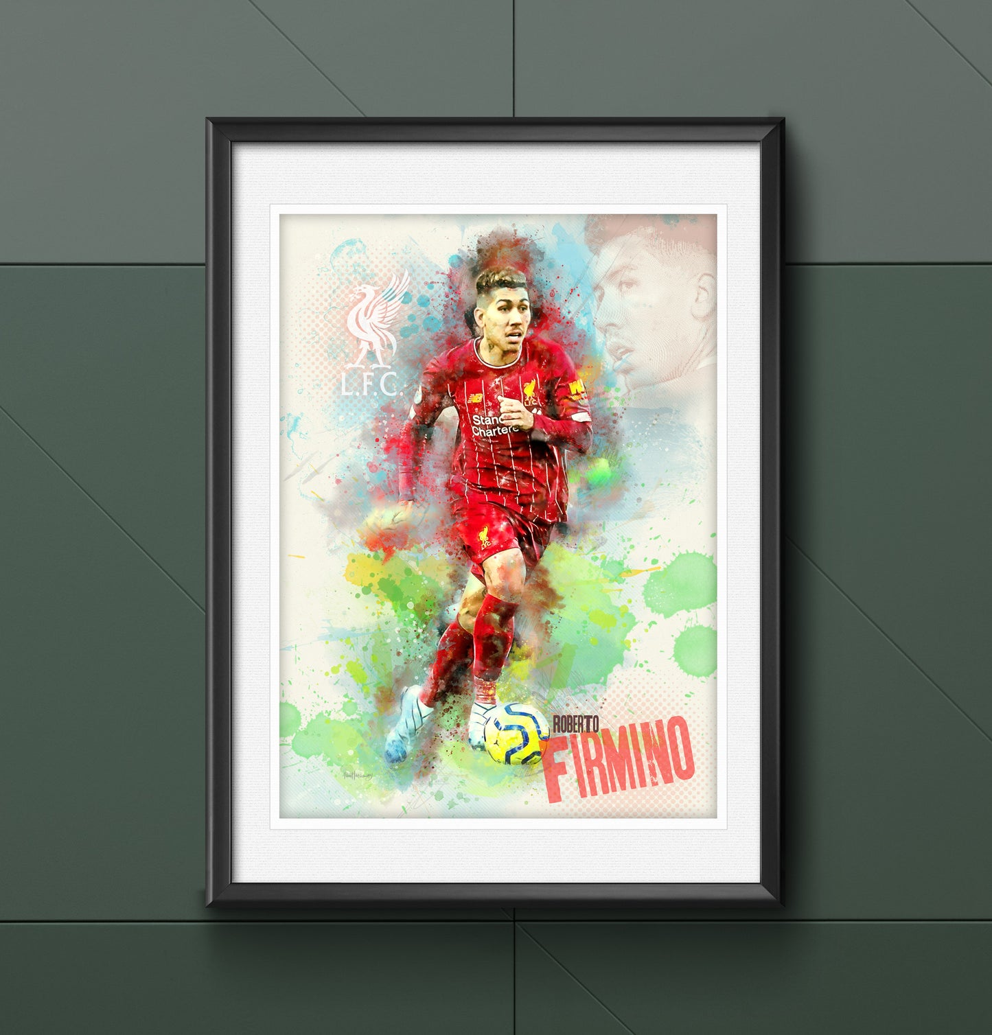 Roberto Firmino, Liverpool FC - Football Art Print