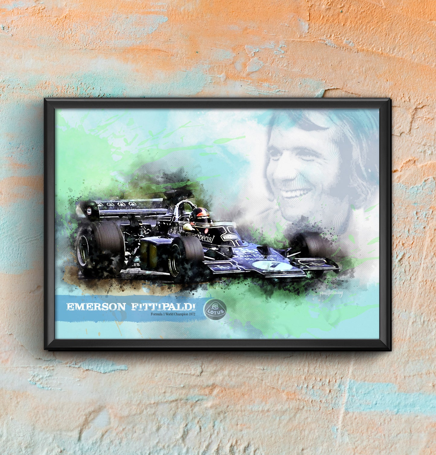 Emerson Fittipaldi - Motor Racing Art Print