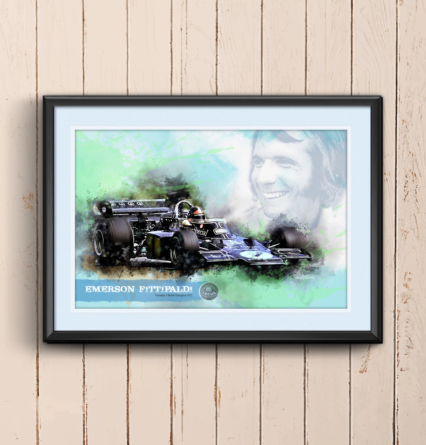 Emerson Fittipaldi - Motor Racing Art Print