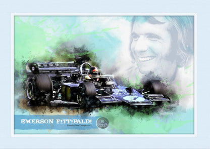 Emerson Fittipaldi - Motor Racing Art Print