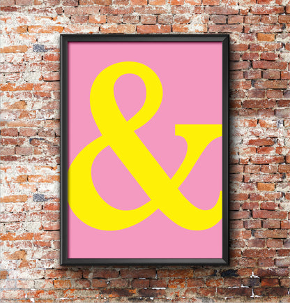 Ampersand art print, interior design feature print